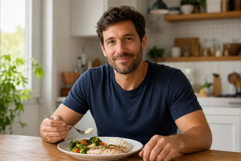 Rice, vegetables and a protein source make a practical meal.