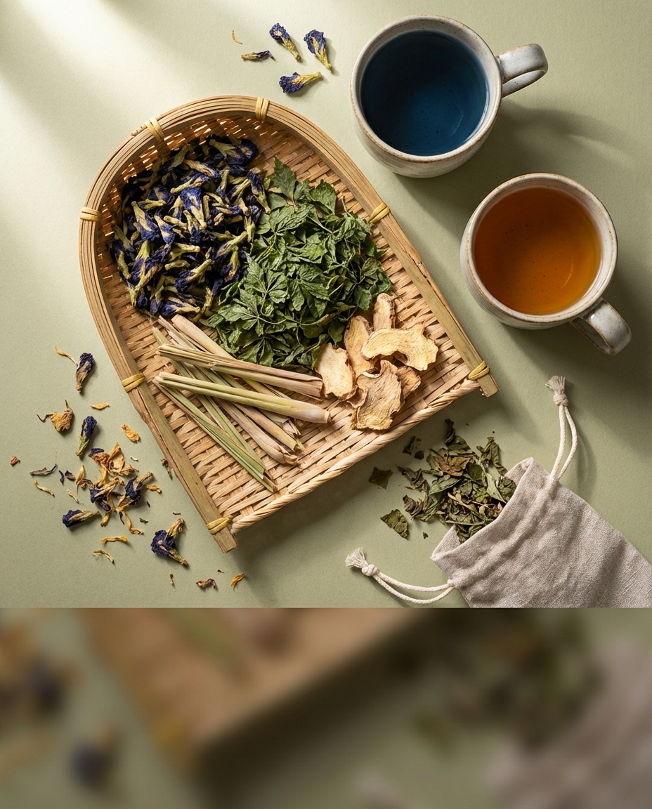 Thai herbal tea collection