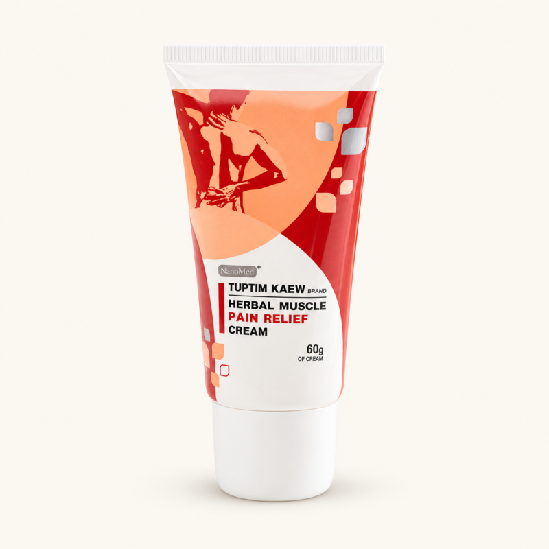 Tuptim Kaew Herbal Massage Cream with Triple Roller, 60 g — 60 g retail tube