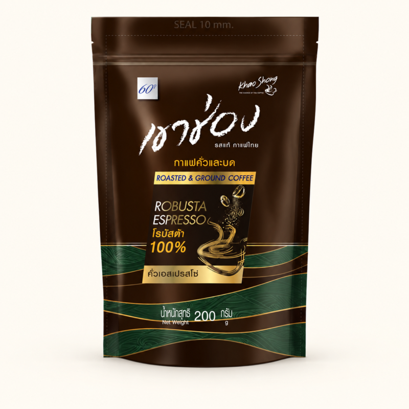 Khao Shong Robusta Espresso ground coffee, 200 g